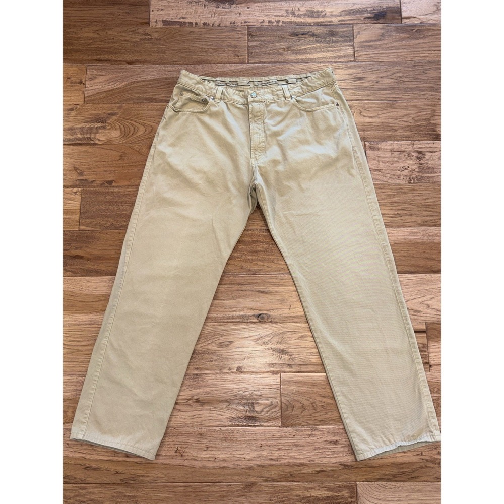 Ermenegildo Zegna D-TK-6297 Straight Leg Pants Measures 38x32 Tag42 Italy Cotton